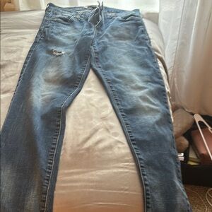 Stylish Blue Distressed Jeans